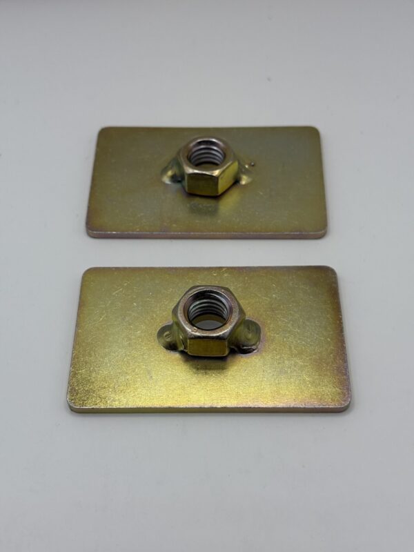 Reinforcing Plate Captivating Nut 1/2" Thread Seatbelt Mounting Anchor Plate X2