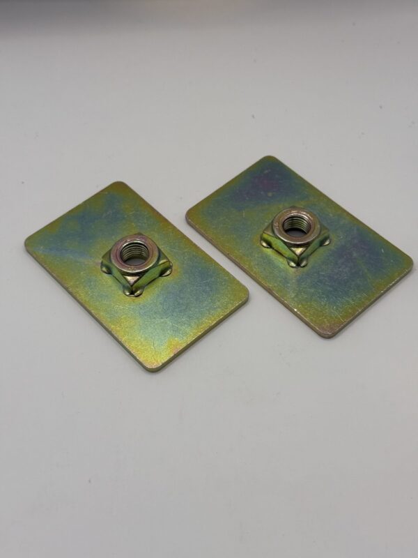Reinforcing Plate W/Captivating Nut 7/16 Thread Seatbelt Mounting Anchor Plate X2