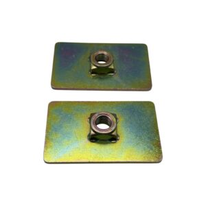 Reinforcing Plate with welded Nut - 7/16 Thread Seatbelt Mounting Anchor Plate X2