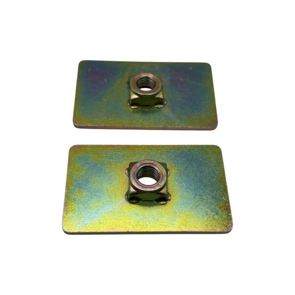 Reinforcing Plate with welded Nut - 7/16 Thread Seatbelt Mounting Anchor Plate X2