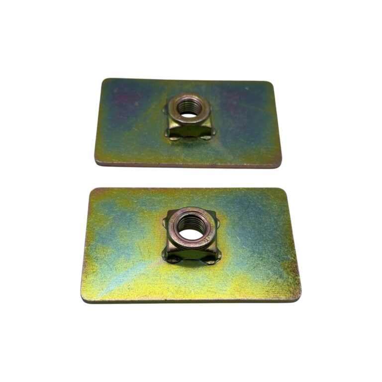 Reinforcing Plate with welded Nut - 7/16 Thread Seatbelt Mounting Anchor Plate X2